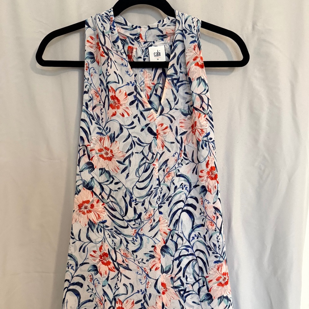 CAbi deep-vee, racerback spring/summer top.  Size M. Like new.